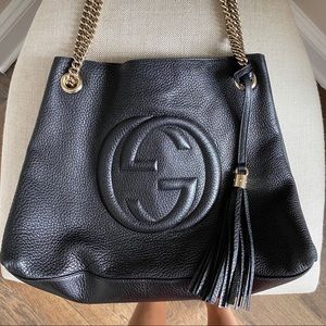 Gucci Soho Medium Pebbled Calfskin Shoulder Bag